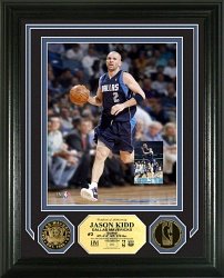 Jason Kidd Photo Mint with two 24KT Gold Coins