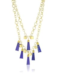 Kanupriya Gold Layered Chain and Lapis Necklace