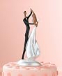 African American Wedding Cake Topper: Dancing Bride & Groom African American