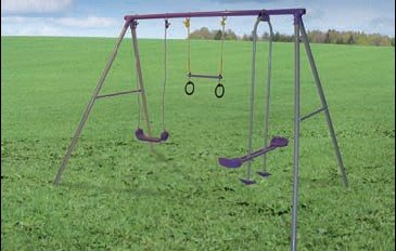 Childrens Toyshop  Toys : Plum Products Helios Galvanised Metal Swing Set