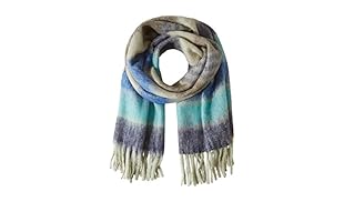 Marc by Marc Jacobs Bufanda Poofy Stripe (Azul / Turquesa / Caqui)