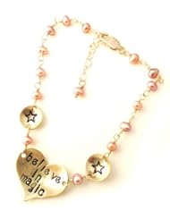 Bracelet, Sterling Silver, Fresh Water Pearls with Charm