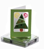 GelGems Christmas Greeting Card geo tree multipack x6