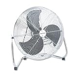 Patton 18-inch Three-Speed Floor/Box Fan, Metal, Chrome