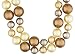 ENHANCED CHOCOLATE GOLDEN CREAM PLATINUM MANMADE ORGANIC MOTHER OF PEARL STERLING SILVER NECKLACE
