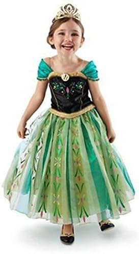 iPrincess® Disney Hit Movie Frozen Anna Costume Dress with Bonus Bracelet Making Kit (3-4 years)