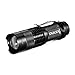DULEX New Mini 7W CREE LED Flashlight 300LM Torch Adjustable Focus Zoom Light Lamp Black 3 Modes