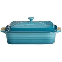 Le Creuset Stoneware 4-1/2-Quart Covered Rectangular Baking Dish, Caribbean