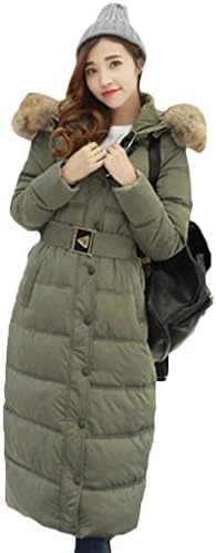 New Healer Women's Thicken Maxi-length Hooded Down Coats Plus Size (1X, armygreen)