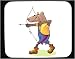 Decorated Mouse Pad with bow, archery, arrow, tapir, sport, animal, shooting