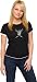 Oakland Raiders Women's Black Classic Logo Cap Sleeve Tissue Tee