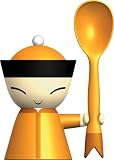Produkt-Bild: A di Alessi ASG82 Y Mr.Chin Eierbecher mit Salzstreuer und L&ouml;ffel aus thermoplastischem Harz, gelb