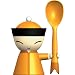 A di Alessi Mr Chin Egg Cup, Yellow (ASG82 Y)