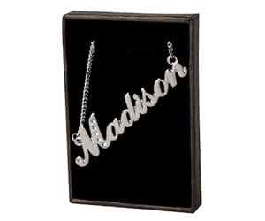 Collier Prenom Arabe Madison Plaque or 18k Collier personnalise. 40