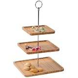 Kesper 52165 Etagere 3-st&ouml;ckig Bambus 28 x 28 x 47 cm