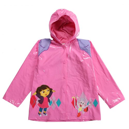 Nickelodeon Dora the Explorer Girl's Pink Rain Coat - Sizes X-small 4/5 and Small 6/7