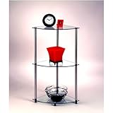 Classic Glass 3-Tier Corner Shelf