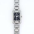 ANTON RUSANO Women's Silver-Tone Dress Quartz Watch with Black Dial. Model AR-2034W