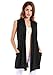 VESSOS Women Vests Sleeveless Open Front Shawl Collar Shrug Jersey Vest Cardigan
