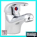 Stylish Single Lever Monobloc Basin Mixer Tap Including Lever Pop Up Waste - Exclusive to Grand Taps UK (D 305)