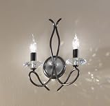 NOVELLA:, Wandleuchte, Made in Italy, Handarbeit, Made with OPTIC KOLARZ Kristall,