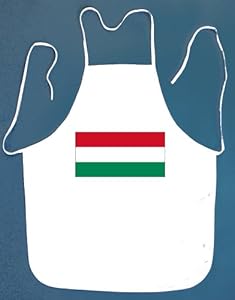 Hungary Hungarian Flag BBQ Barbeque Apron with 2 Pockets