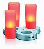 Kitchen & Housewares : Philips IMAGEO LED Kerzen 3er-Set rot