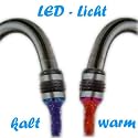 LED Wasserhahn warm/kalt Wasserhahnaufsatz mit Licht Beleuchtung