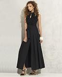 Newport News Ruffle-Front Cotton Dress