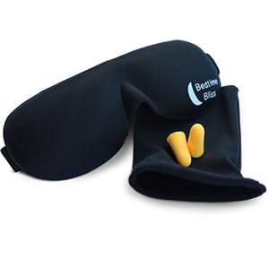 Premium Best Contoured, Comfortable Luxury Black Eye Mask for Sleeping from Bedtime Bliss. The Cover Blocks Out Light to Help you Sleep Better at Night, Take a Nap, Or For Any Kind Of Travel. Our Masks are Perfect for Both Men and Women. Excellent Quality & Comfort - Ideal for Shift Workers - 100% Money Back Guarantee