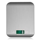 [クッキングスケール]LinGear Direct キッチンスケール デジタルスケール 計量 はかり 電子秤 天秤 [1g単位5Kgまで] ゼロリセット 風袋引き機能付き ステンレス製 お手入れ簡単 