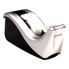 Scotch Tischabroller inklusiv 1 Rolle Scotch Magic Klebeband, 19 mm x 33 m, schwarz/silber