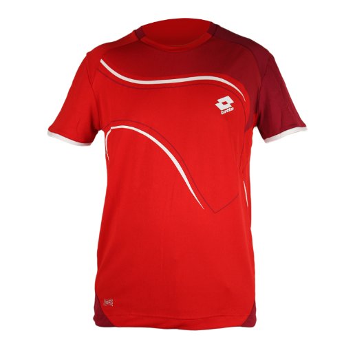 Lotto Men s Polyester LED Tennis Tee Red Medium vxmnvbnbf
