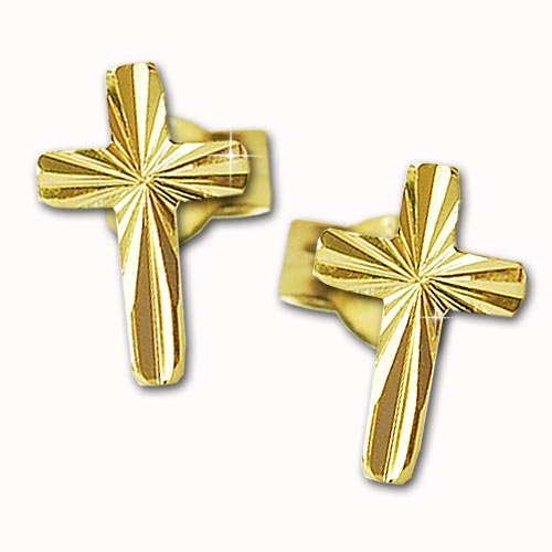 (1) CLEVER SCHMUCK Goldene Ohrstecker