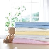 Izziwotnot Flannelette Flat Sheet, White, Cot/Cot Bed, 2 Pack