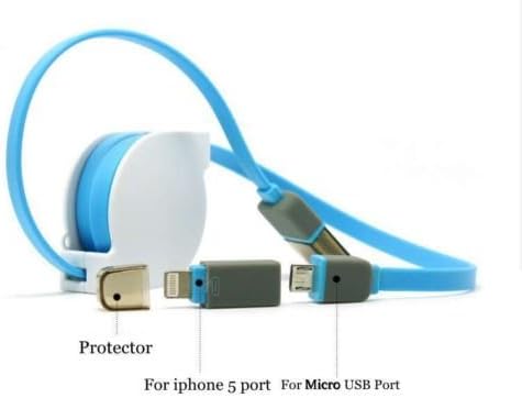 Uupower Retractable 2in1 Lightening Data Sync Cable USB Charger For iPad 4 Mini 3 Air 2 iPhone 5 5S 6