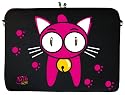 DIGITTRADE LS133-10 Notebook Sleeve 33,8cm 10,2 Zoll Laptoptasche Kitty to Go Neopren Schutzhuelle wasserabweisend Anti Shock