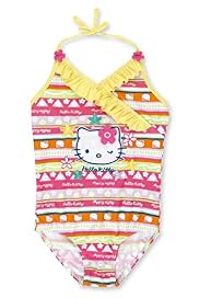 Hello Kitty Floral Appliqué Frill Swimsuit