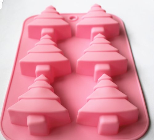 6 Cavity Christmas Tree Silicone Cake Mold Soap Molds Decoration Mould Ruben Alekseeva04