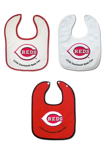Cincinnati Reds 3 Pack Snap Bib Set
