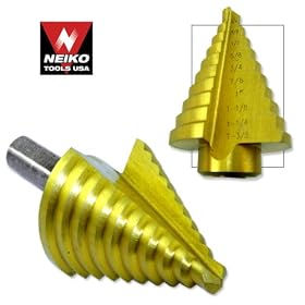 Pro Quality Titanium Step Drill Bit - 13 16 - 1-3 8 by 1 16 Increments by 