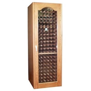 Vinotemp 250 Provincial 250 Provincial Oak Wine Cooler Cabinet with Double-Paneled, Glass Door Wood Finish: Rich Brown Vinotemp 250 Provincial 250 Provincial Oak Wine Cooler Cabinet with Double-Paneled, Glass Door Wood Finish: Rich Brown
