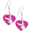 Rocking Rabbit Playboy Bunny Heart Earrings