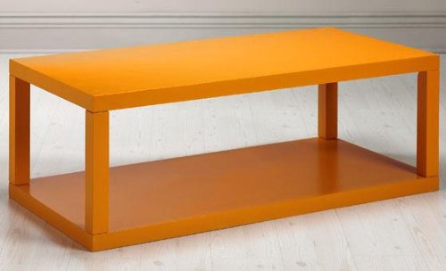 Parsons Coffee Table 18Hx48W ORANGE