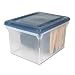 Kitchen & Housewares : Clear File Box with Blue Lid by Iris