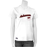 Arkansas Razorbacks Ladies White Established T-shirt