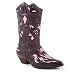 Roper Girls Brown Cutout Pink Underlay Cowboy Boots Toddler Kids 9-3