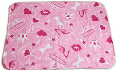 35"x27" Pet Dog Cat Puppy Kitten Soft Blanket Warm Bed Cover (Pink)