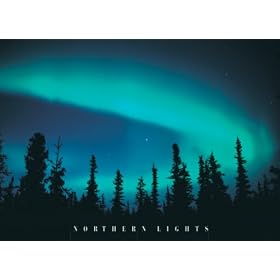 Northern Lights (Aurora Borealis, Blue) Art Poster Print - 24" X 36"