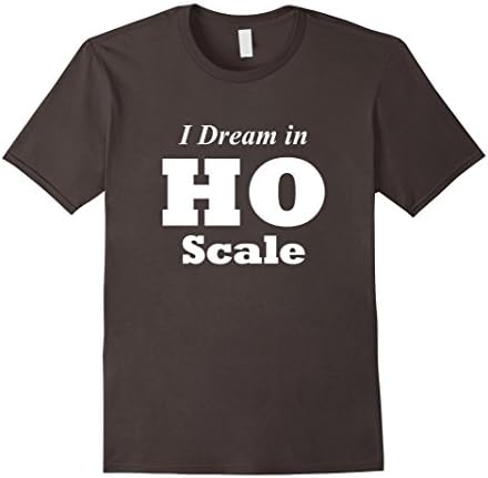Men's I Dream In HO Scale Model Train Set Railroad T-shirt XL Asphalt